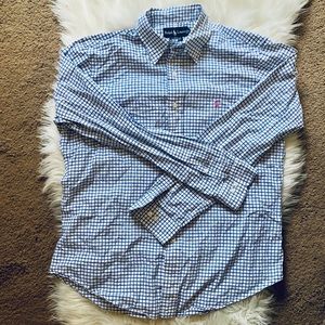 Ralph Lauren Blue/white custom fit pink horse